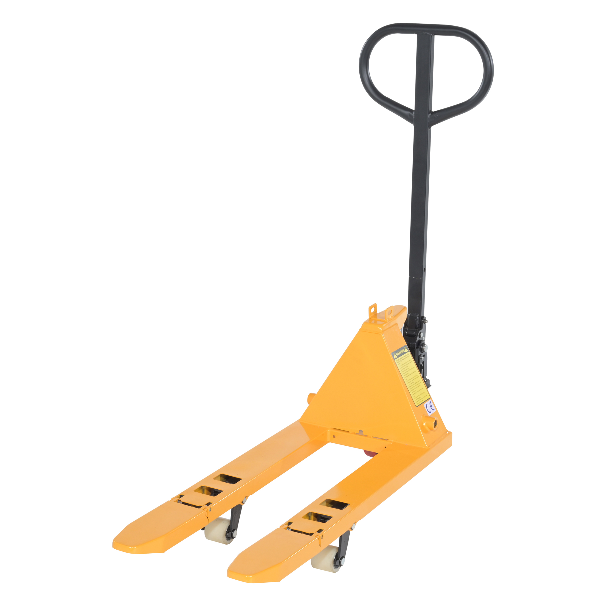 Vestil Steel Mini Hand Pallet Truck Fold Down 45 In. x 15 In. x 45 In. 1100 Lb. Capacity Yellow